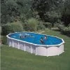 Gre Pools Piscine Ovale Acier 8,15m X 4,90m X H: 1,32m - Filtration à Sable - SANS Renforts Apparents