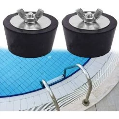 IRISFR Lilaris Lot De 2 Bouchons D'hivernage En Caoutchouc Pour Piscine Avec Boulons En Acier Inoxydable Contre Le Gel Sur Les Tuyaux D'évacuation Des Piscines -Piscine Soldes Boutique 58302867 3