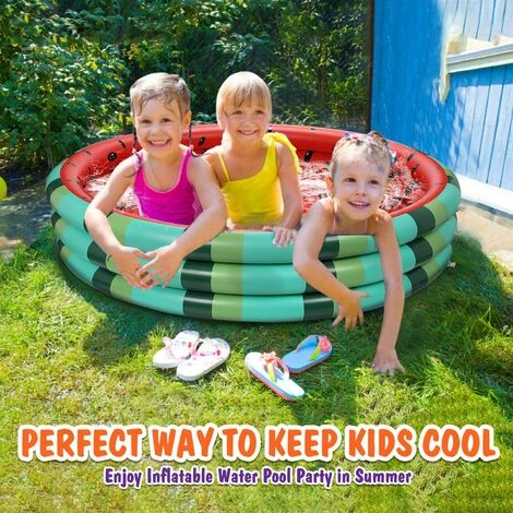 ABCRITAL Piscine Gonflable Pour Enfants, Très Grande Piscine Pour Bébé Summer Watermelon Kids Swimming Pools To Replace Backyard Pool Gonflable Water Pool For Kids Indoor Outdoor (49X12 '') 4 ABCRITAL Piscine Gonflable Pour Enfants, Très Grande Piscine Pour Bébé Summer Watermelon Kids Swimming Pools To Replace Backyard Pool Gonflable Water Pool For Kids Indoor Outdoor (49X12 '') – Image 2