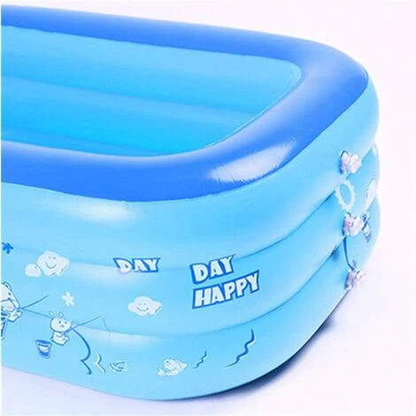ABCRITAL Piscine Gonflable Pour Bébé, Petite Piscine Pour Enfants, Pliable En Pvc, Rectangulaire, Douche Familiale, Lavabo, Douche Portable, Pour Bébé Et Enfant, Taille 120 X 70 X 35 Cm 5 ABCRITAL Piscine Gonflable Pour Bébé, Petite Piscine Pour Enfants, Pliable En Pvc, Rectangulaire, Douche Familiale, Lavabo, Douche Portable, Pour Bébé Et Enfant, Taille 120 X 70 X 35 Cm – Image 3