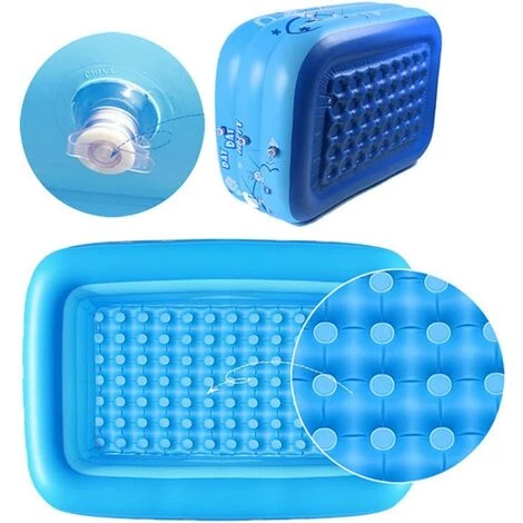 ABCRITAL Piscine Gonflable Pour Bébé, Petite Piscine Pour Enfants, Pliable En Pvc, Rectangulaire, Douche Familiale, Lavabo, Douche Portable, Pour Bébé Et Enfant, Taille 120 X 70 X 35 Cm 7 ABCRITAL Piscine Gonflable Pour Bébé, Petite Piscine Pour Enfants, Pliable En Pvc, Rectangulaire, Douche Familiale, Lavabo, Douche Portable, Pour Bébé Et Enfant, Taille 120 X 70 X 35 Cm – Image 5