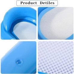 ABCRITAL Piscine Flotteurs Gonflable, Fauteuil Gonflable De Piscine, Hamac Flottant À L'Eau, Radeaux De Plage Gonflables Extérieurs D'Été, Hamac De Flottant Loungers, Pour Adulte Enfant (Bleu) -Piscine Soldes Boutique 58345048 3