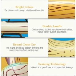 ABCRITAL Jouet Flottant Gonflable,4Pcs Gonflable Pneu De Natation Matelas D'Air Flotteur Tour Sur La Ligne Jeux D'Eau Bateau,Jouets Gonflables De L'Eau Pour Les Enfants Adultes -Piscine Soldes Boutique 58345053 3