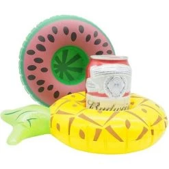 ABCRITAL 15 Pièces Mignonne & Grande Flottabilité Kit De Porte Gobelet Gonflable Prime Avec Pompe À Air Libre Pour Piscine Jacuzzi Luau Party (15 Pièces) -Piscine Soldes Boutique 58345056 4