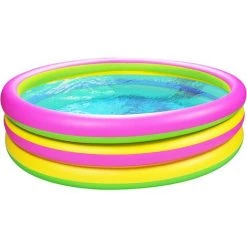 ABCRITAL Piscine Gonflable De 1,5 M Pour Enfants Piscine Jardin Piscine D'Été Jouets Pour La Famille Extérieur Intérieur