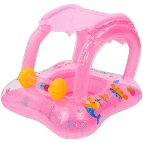 ABCRITAL Siège De Piscine Gonflable Bébé Enfant Été Type Bateau Cartoon Clochette Avec Auvent Anti-Soleil Anneau De Natation Flotteur Jouet De Piscine Flottante Pour Bébé 6Mois-6Ans (Rose) 3 ABCRITAL Siège De Piscine Gonflable Bébé Enfant Été Type Bateau Cartoon Clochette Avec Auvent Anti-Soleil Anneau De Natation Flotteur Jouet De Piscine Flottante Pour Bébé 6Mois-6Ans (Rose)
