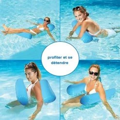 ABCRITAL Hamac D'Eau Gonflable, 2Pcs Floattant Hamac 4 -En-1 Hamac Gonflable Piscine, Pliable Flottantes Hamac Flotteur Ultraléger, Chaise Longue Flotteur Pour Adulte Plage Partie Vacances -Piscine Soldes Boutique 58345290 3