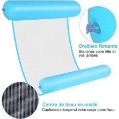 ABCRITAL Hamac D'Eau Gonflable, 2Pcs Floattant Hamac 4 -En-1 Hamac Gonflable Piscine, Pliable Flottantes Hamac Flotteur Ultraléger, Chaise Longue Flotteur Pour Adulte Plage Partie Vacances -Piscine Soldes Boutique 58345290 4