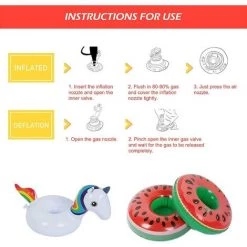 ABCRITAL Ensemble De Porte-Gobelets Gonflables 6 Pièces, Porte-Boissons Pour Bain À Remous, Piscine Gonflable, Jouets De Piscine, Adapté Pour Les Rassemblements, Les Vacances, La Baignade -Piscine Soldes Boutique 58345295 3