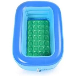 GRID COOL Piscine Gonflable Pour Bébé, Petite Piscine Pour Enfants, Pliable En PVC, Rectangulaire, Douche Familiale, Lavabo, Douche Portable, Pour Bébé Et Enfant, Taille 120 X 70 X 35 Cm -Piscine Soldes Boutique 58348598 5