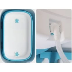 BENOBBY KIDS Baignoire Bébé Pliante Baignoire De Voyage Portable Baignoire De Lavage Baignoire Multifonctionnelle (bleu) -Piscine Soldes Boutique 58431328 5