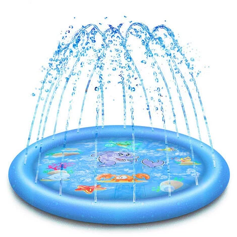 STARLIGHT SL.GT Splash Pad Arroseur Tapis DeJeu Jouets D'eau Gonflables Eté Extérieur-Jardin-Plage Pataugeoire Jouets,150CM(bleu) 3 STARLIGHT SL.GT Splash Pad Arroseur Tapis DeJeu Jouets D'eau Gonflables Eté Extérieur-Jardin-Plage Pataugeoire Jouets,150CM(bleu)