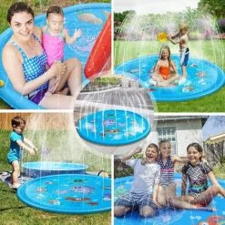 STARLIGHT SL.GT Splash Pad Arroseur Tapis DeJeu Jouets D'eau Gonflables Eté Extérieur-Jardin-Plage Pataugeoire Jouets,150CM(bleu) 11 STARLIGHT SL.GT Splash Pad Arroseur Tapis DeJeu Jouets D'eau Gonflables Eté Extérieur-Jardin-Plage Pataugeoire Jouets,150CM(bleu) -Piscine Soldes Boutique 58508809 5