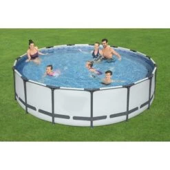 BENOBBY KIDS Piscine Ronde De 4,57 M X 1,07 M, Piscine à Support Familial, Immense Piscine Extérieure Très Résistante Pour Jardin Extérieur