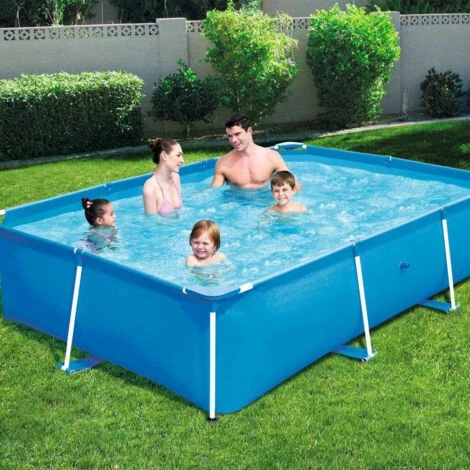 BENOBBY KIDS 2.59m X 1.70m X 61cm Piscine à Support Rectangulaire, Grande Piscine Extérieure épaissie Pour Enfants Adultes, Piscine Familiale Backyard Outdoor 4 BENOBBY KIDS 2.59m X 1.70m X 61cm Piscine à Support Rectangulaire, Grande Piscine Extérieure épaissie Pour Enfants Adultes, Piscine Familiale Backyard Outdoor – Image 2