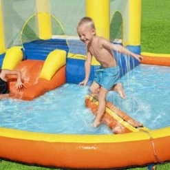 BENOBBY KIDS 3,65 M X 3,40 M X 1,52 M Toboggan Gonflable Pour Enfants Bounce House Water Park Jumping Castle Avec Piscine D'eau, Toboggan, Pour Tout-petits, Enfants, épais Et Résistant à L'usure, Grand Parc Aquatique De Jardin -Piscine Soldes Boutique 58534512 3