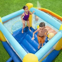 BENOBBY KIDS 3,65 M X 3,40 M X 1,52 M Toboggan Gonflable Pour Enfants Bounce House Water Park Jumping Castle Avec Piscine D'eau, Toboggan, Pour Tout-petits, Enfants, épais Et Résistant à L'usure, Grand Parc Aquatique De Jardin -Piscine Soldes Boutique 58534512 5