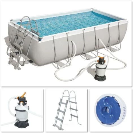 BENOBBY KIDS Ensemble De Piscine Carrée Hors Sol Avec Cadre Extérieur De 4,04 M X 2,01 M X 1,0 M Avec Couverture Pour Adultes Famille Arrière-cour Extérieure 3 BENOBBY KIDS Ensemble De Piscine Carrée Hors Sol Avec Cadre Extérieur De 4,04 M X 2,01 M X 1,0 M Avec Couverture Pour Adultes Famille Arrière-cour Extérieure