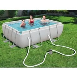 BENOBBY KIDS 2.82m X 1.96m X 84cm Cadre Extérieur Piscine Hors Sol Carré Ensemble Avec Couverture Pour Adultes Famille Arrière Cour Extérieur -Piscine Soldes Boutique 58534786 3