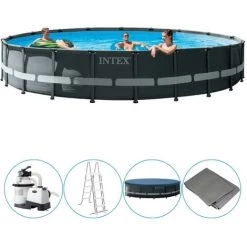 Piscine Tubulaire Intex Ronde 610x122 Cm - Accessoires Inclus