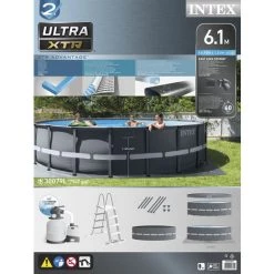 Piscine Tubulaire Intex Ronde 610x122 Cm - Accessoires Inclus -Piscine Soldes Boutique 58675920 5