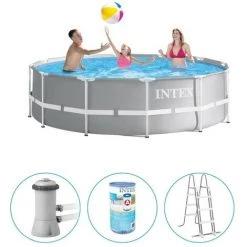 Piscine Tubulaire Intex Ronde 366x99 Cm - Avec Pompe De Filtration