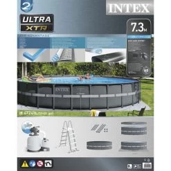 Piscine Tubulaire Intex Ronde 732x132 Cm - Accessoires Inclus -Piscine Soldes Boutique 58675927 5