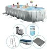 Piscine Tubulaire Intex Ovale 610x305x122 Cm - Accessoires Inclus