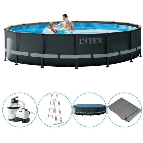 Piscine Tubulaire Intex Ronde 488x122 Cm - Accessoires Inclus 3 Piscine Tubulaire Intex Ronde 488x122 Cm - Accessoires Inclus