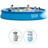 Piscine Gonflable Intex Ronde 457x84 Cm - Avec Pompe De Filtration