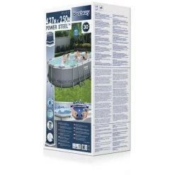 Piscine Tubulaire Bestway Ovale 427x250x100 Cm - Avec Pompe De Filtration -Piscine Soldes Boutique 58676225 4