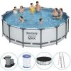 Piscine Tubulaire Bestway Ronde 488x122 Cm - Accessoires Inclus -Piscine Soldes Boutique 58676226 1