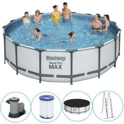 Piscine Tubulaire Bestway Ronde 488x122 Cm - Accessoires Inclus