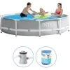 Piscine Tubulaire Intex Ronde 305x76 Cm - Avec Pompe De Filtration