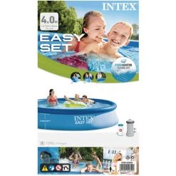 Piscine Gonflable Intex Ronde 396x84 Cm - Avec Pompe De Filtration -Piscine Soldes Boutique 58676244 5