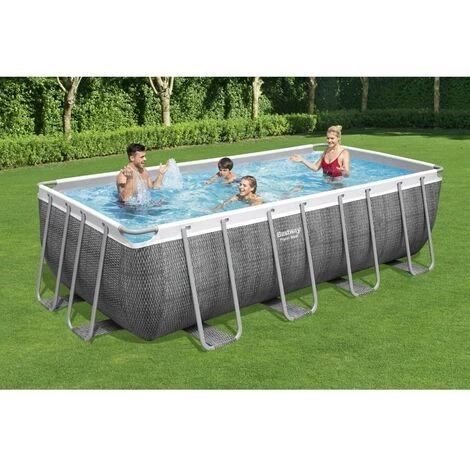 Piscine Tubulaire Bestway Rectangulaire 488x244x122 Cm - Accessoires Inclus 4 Piscine Tubulaire Bestway Rectangulaire 488x244x122 Cm - Accessoires Inclus – Image 2