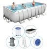 Piscine Tubulaire Bestway Rectangulaire 488x244x122 Cm - Accessoires Inclus -Piscine Soldes Boutique 58676319 1