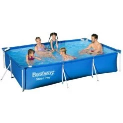 Piscine Tubulaire Bestway Rectangulaire 300x201x66 Cm - Steel Pro Pools