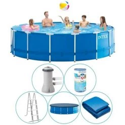 Piscine Tubulaire Intex Ronde 457x122 Cm - Accessoires Inclus
