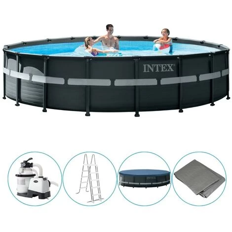 Piscine Tubulaire Intex Ronde 549x132 Cm - Accessoires Inclus 3 Piscine Tubulaire Intex Ronde 549x132 Cm - Accessoires Inclus