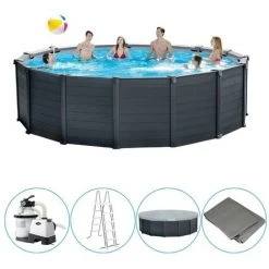 Piscine Tubulaire Intex Ronde 478x124 Cm - Accessoires Inclus