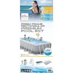 Piscine Tubulaire Intex Rectangulaire 488x244x107 Cm - Accessoires Inclus -Piscine Soldes Boutique 58677053 5