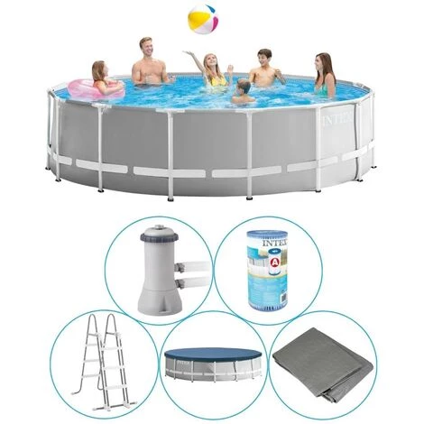 Piscine Tubulaire Intex Ronde 457x122 Cm - Accessoires Inclus 3 Piscine Tubulaire Intex Ronde 457x122 Cm - Accessoires Inclus