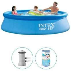 Piscine Gonflable Intex Ronde 366x76 Cm - Avec Pompe De Filtration