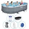 Piscine Tubulaire Bestway Ovale 488x305x107 Cm - Accessoires Inclus