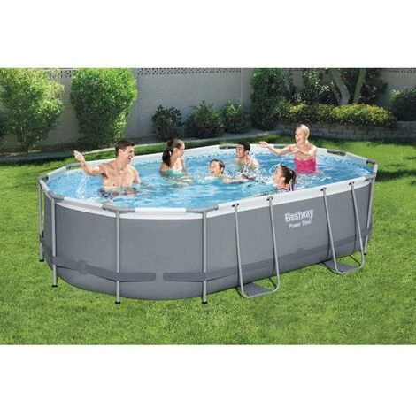 Piscine Tubulaire Bestway Ovale 488x305x107 Cm - Accessoires Inclus 4 Piscine Tubulaire Bestway Ovale 488x305x107 Cm - Accessoires Inclus – Image 2
