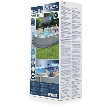Piscine Tubulaire Bestway Ovale 488x305x107 Cm - Accessoires Inclus 6 Piscine Tubulaire Bestway Ovale 488x305x107 Cm - Accessoires Inclus – Image 4