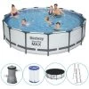 Piscine Tubulaire Bestway Ronde 457x122 Cm - Accessoires Inclus 2 Piscine Tubulaire Bestway Ronde 457x122 Cm - Accessoires Inclus -Piscine Soldes Boutique 58677137 1