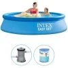 Piscine Gonflable Intex Ronde 244x61 Cm - Avec Pompe De Filtration