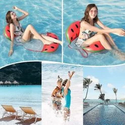 Fei Yu Flotteur De Piscine Gonflable, Hamac D'eau, Hamac De Piscine Gonflable Flottant 4 En 1 (selle, Chaise Longue, Hamac Et Dériveur), Flotteur De Piscine Portable (pastèque) -Piscine Soldes Boutique 58686865 3